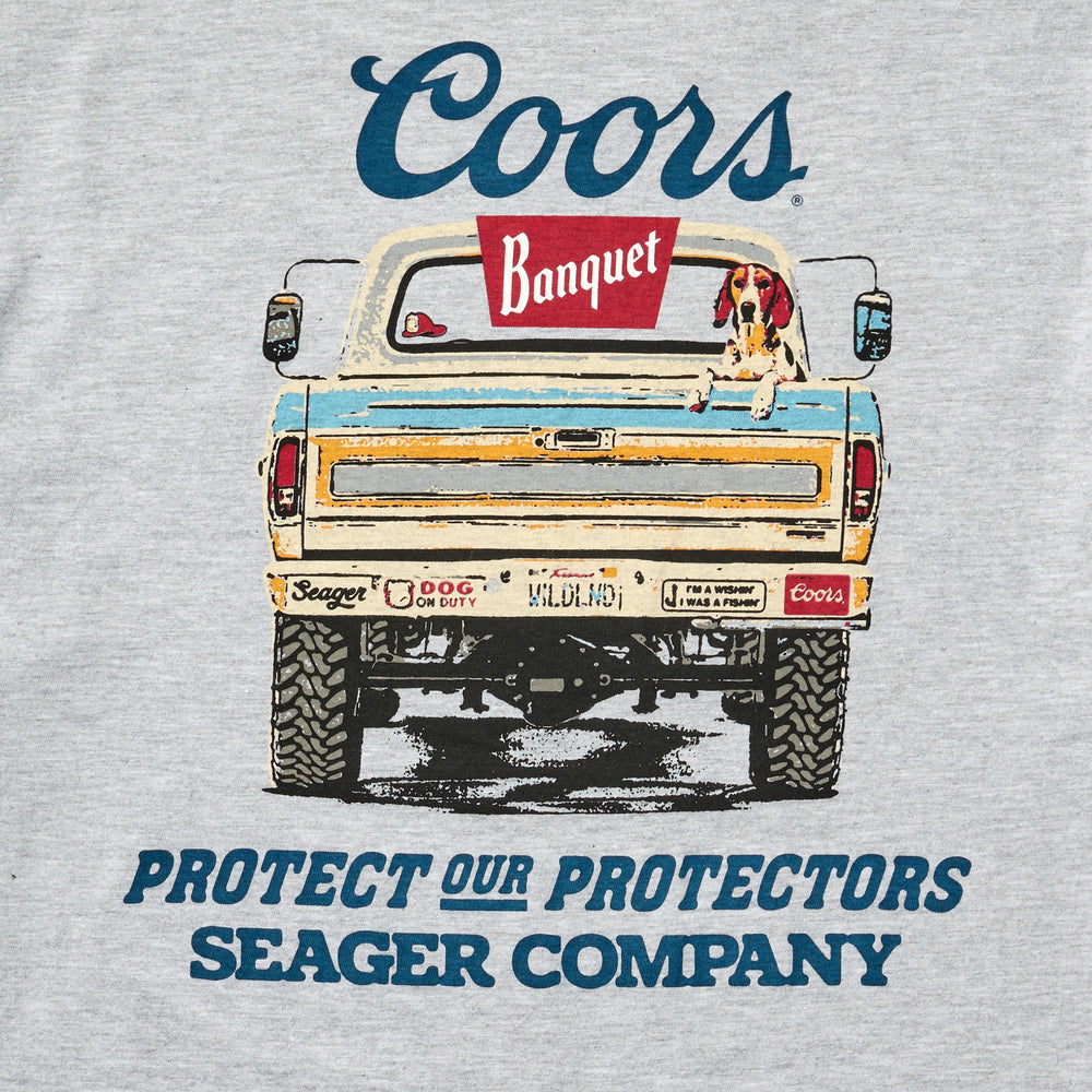 Seager X Coors Banquet Bumper Tee in Heather Grey