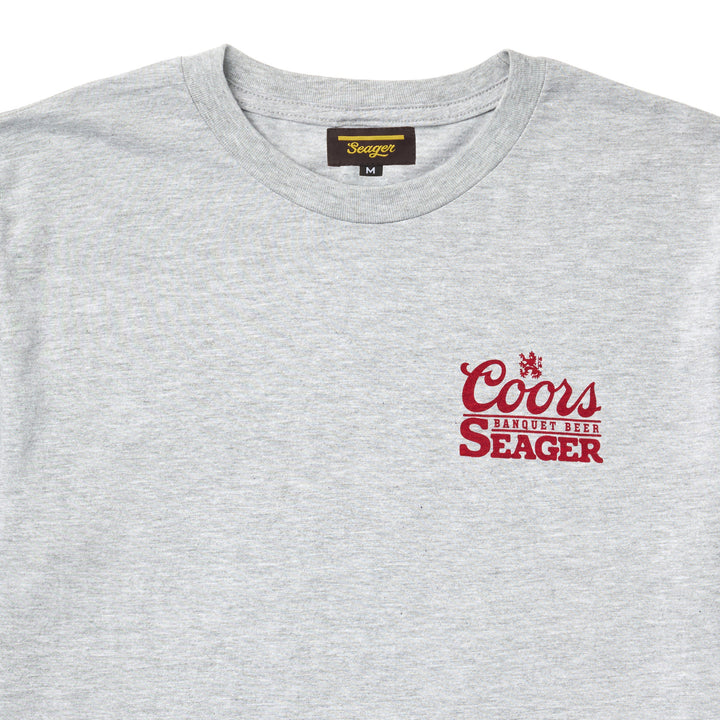 Seager X Coors Banquet Bumper Tee in Heather Grey