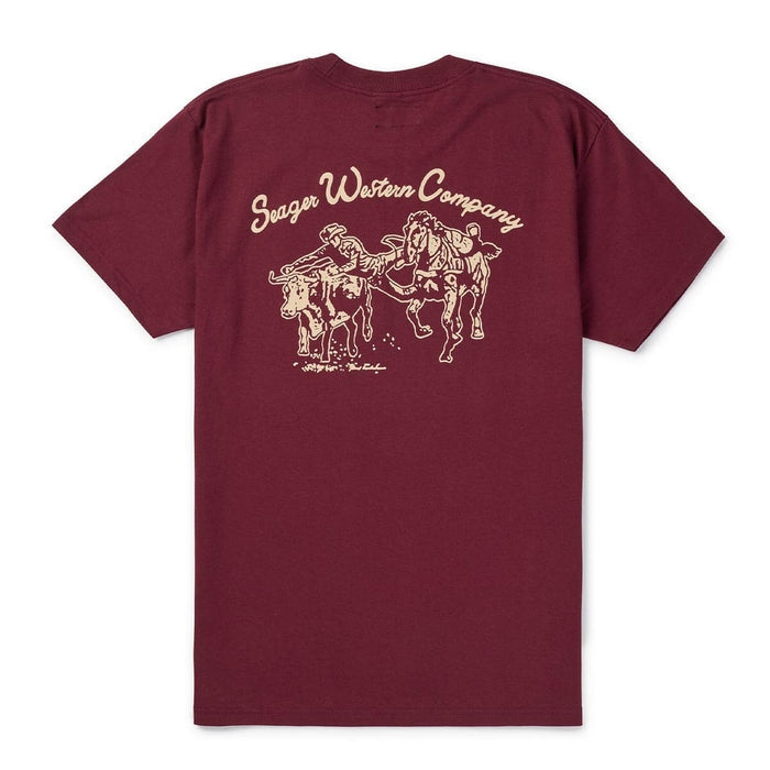 Los Rios Tee in Burgundy