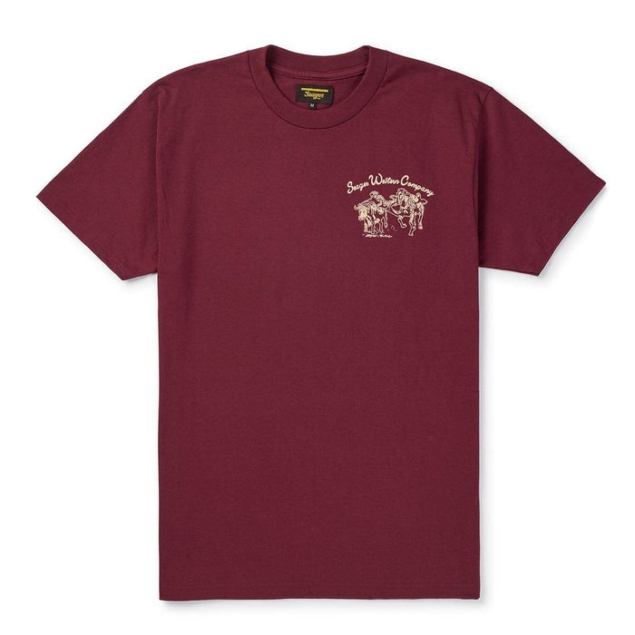 Los Rios Tee in Burgundy