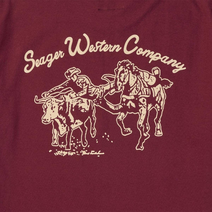 Los Rios Tee in Burgundy