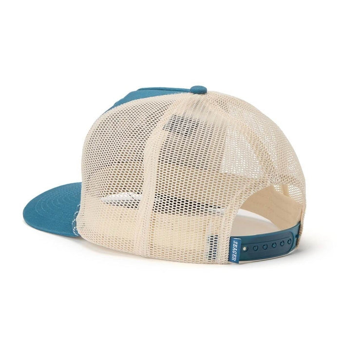 Branded Trucker Snapback in Blue