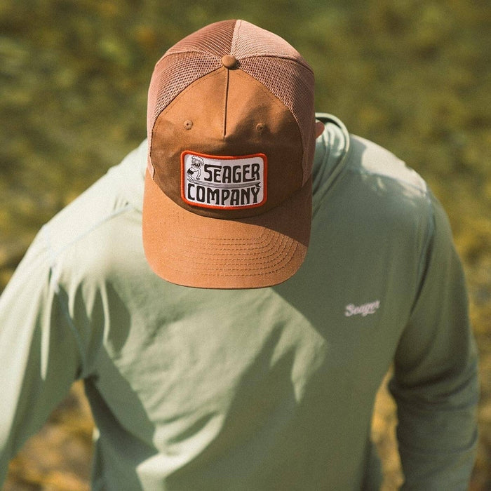 Pocket Creep Trucker Snapback in Brown
