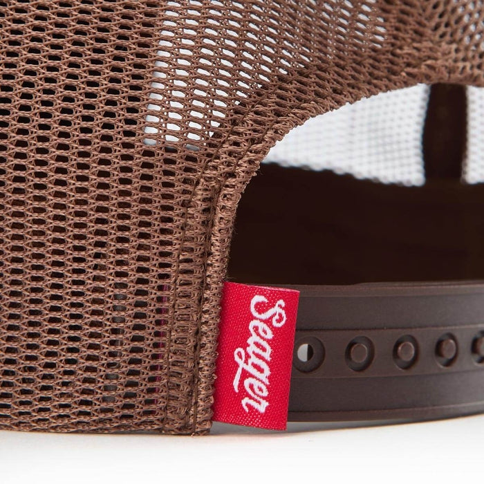 Pocket Creep Trucker Snapback in Brown