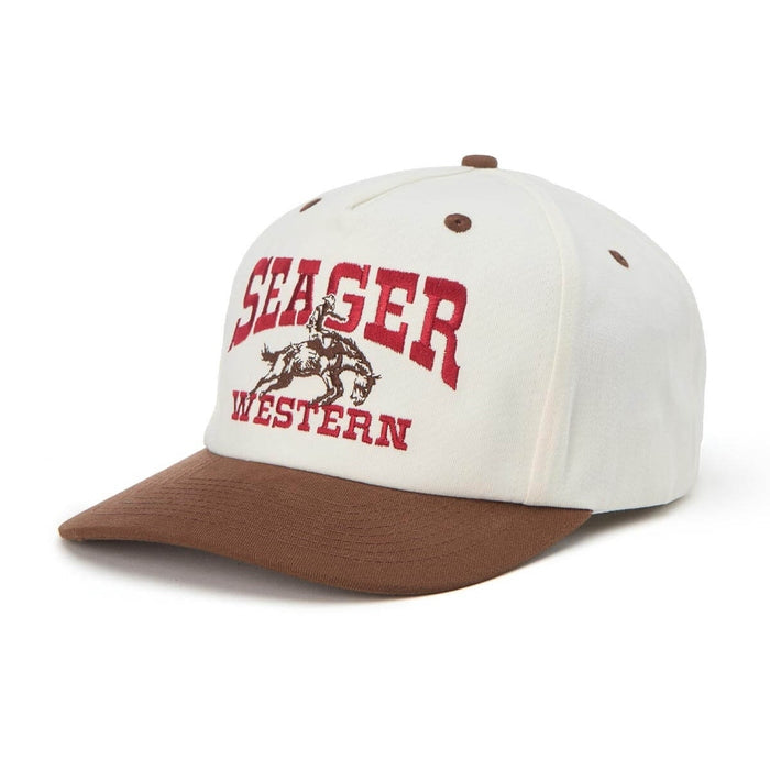 Rodeo Snapback in Cream/Brown