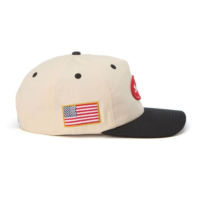 SGR USA Snapback in Cream/Black