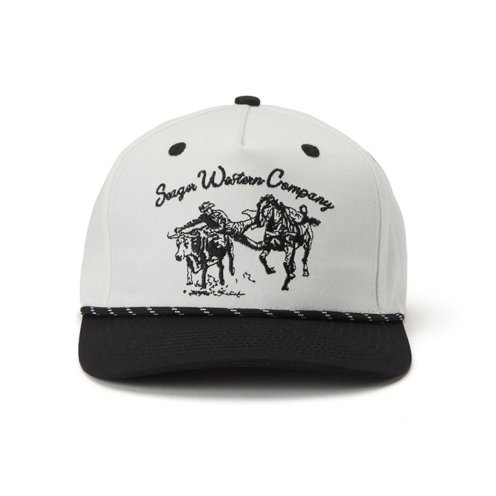 Los Rios Canvas Snapback in Cream/ Black