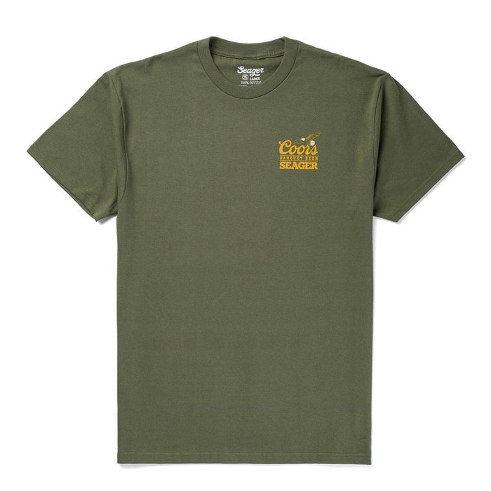 Seager X Coors Banquet Preserve Tee in Surplus Green