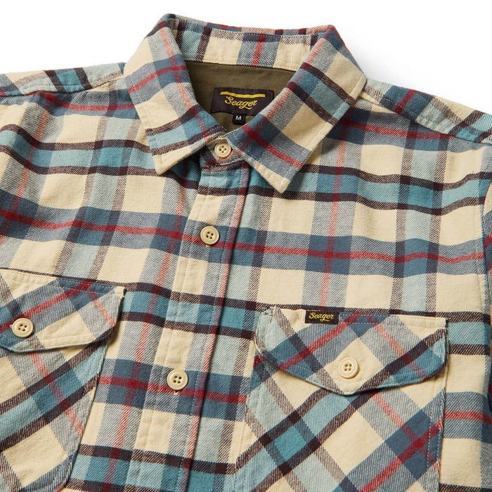 Calico Flannel in Cream Plaid