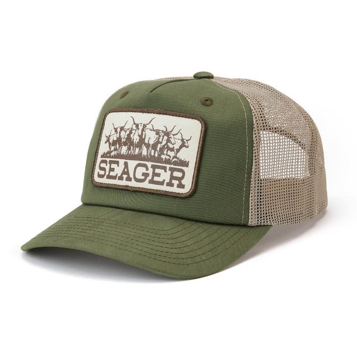 The Herd Trucker Snapback in Army Green