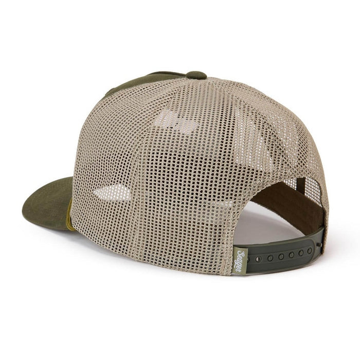 Branded Waxed Canvas Trucker Snapback in Green