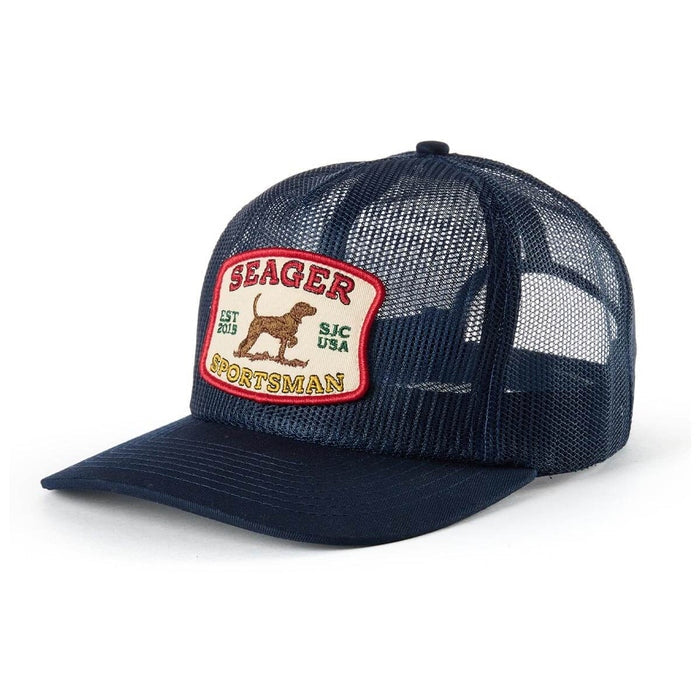 Seager Sportman Mesh Trucker in Navy