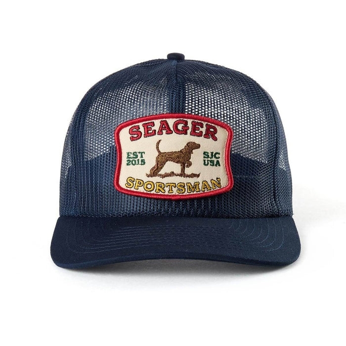 Seager Sportman Mesh Trucker in Navy