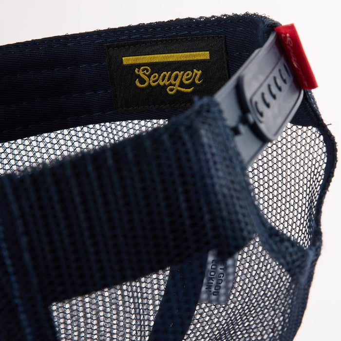 Seager Sportman Mesh Trucker in Navy