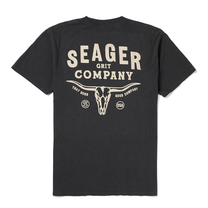 Longhorn Premium Tee in Pigment Black