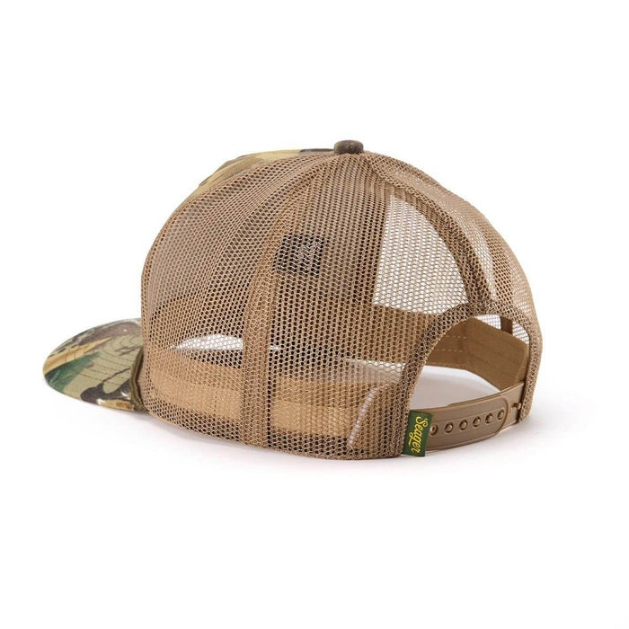Raised Right Trucker Snapback in Camo