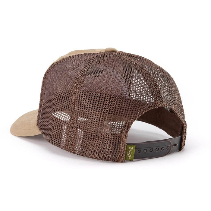 Outfitters Waxed Trucker Snapback in Brown