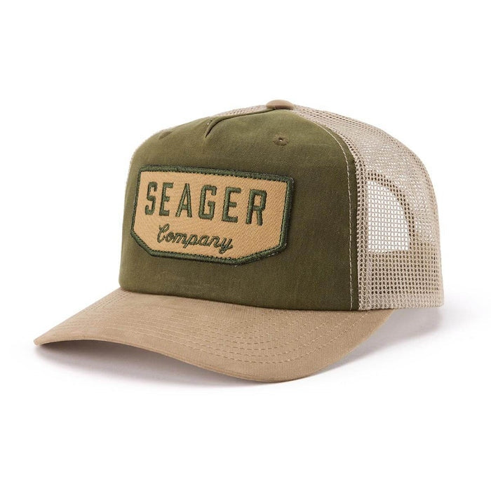 Wilson Waxed Canvas Snapback in Tan/Green