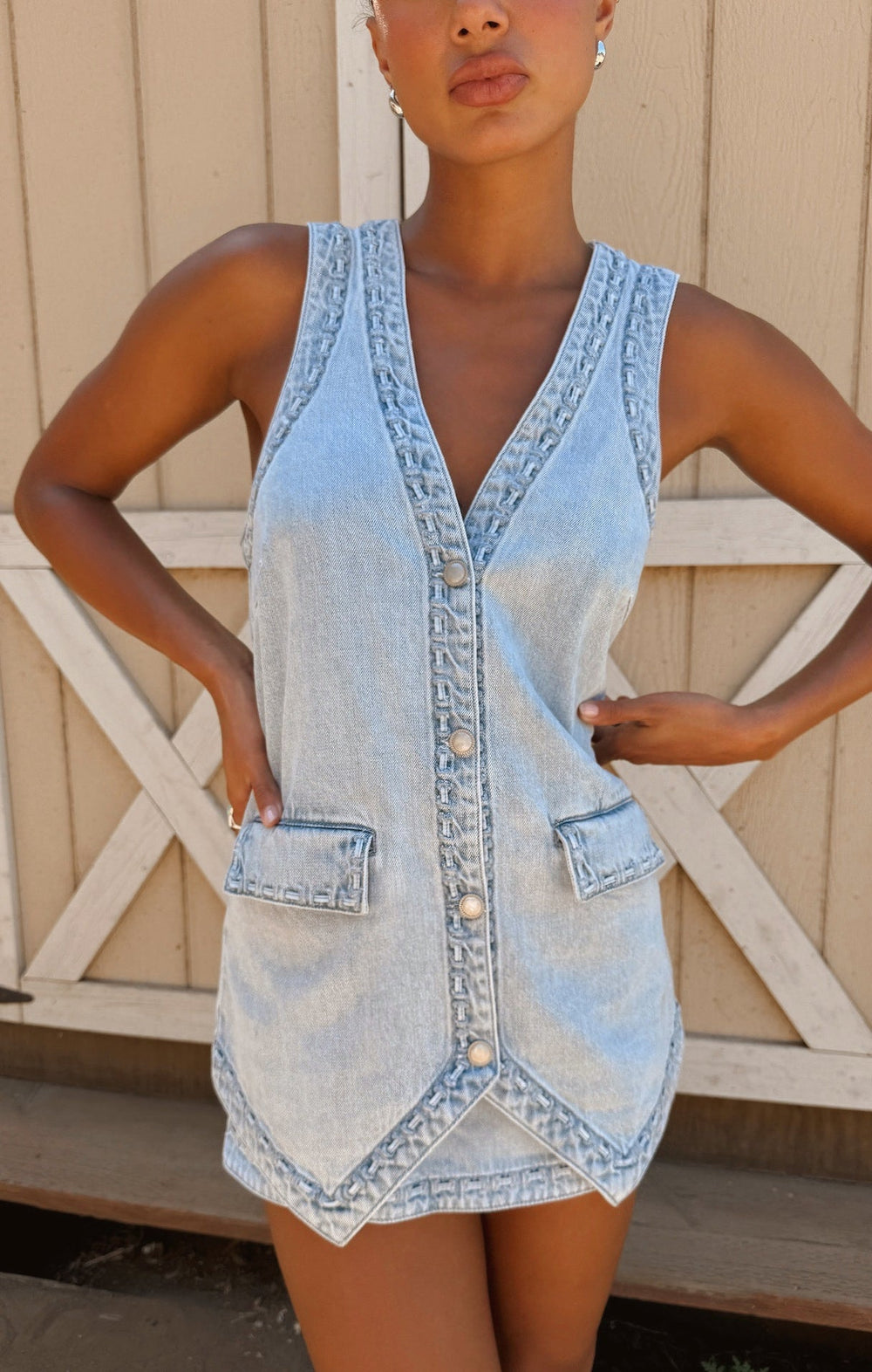 Wyatt Vest in Twister Blue