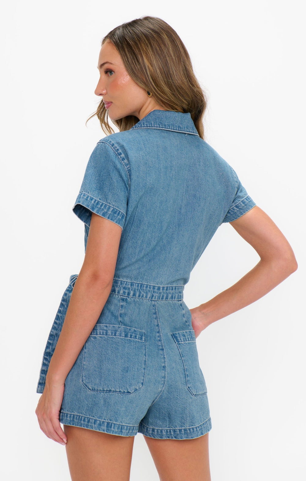 Stateside Romper in Hazy Blue