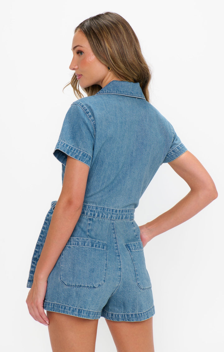 Stateside Romper in Hazy Blue