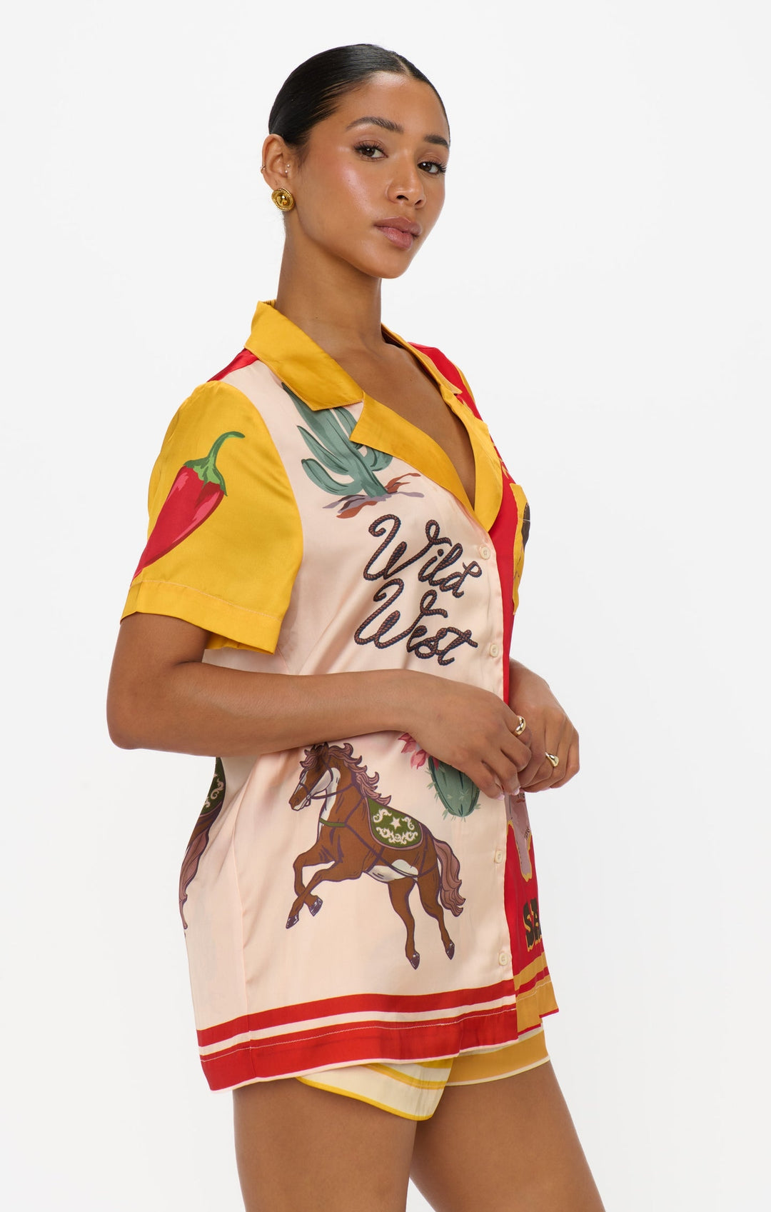 Home & Away PJ Set in Lone Star Silky