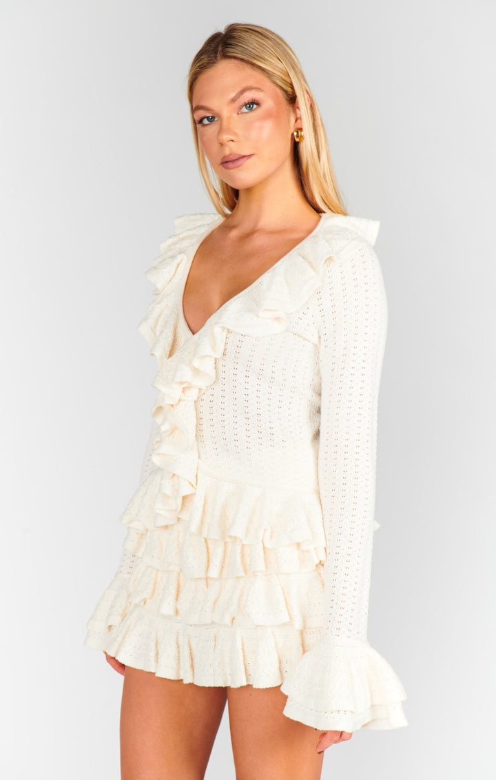 Marley Skort in Cream Pointelle Knit