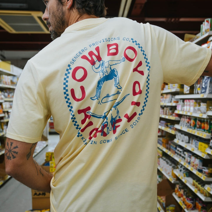 Cowboy Kickflip T-shirt in Cream