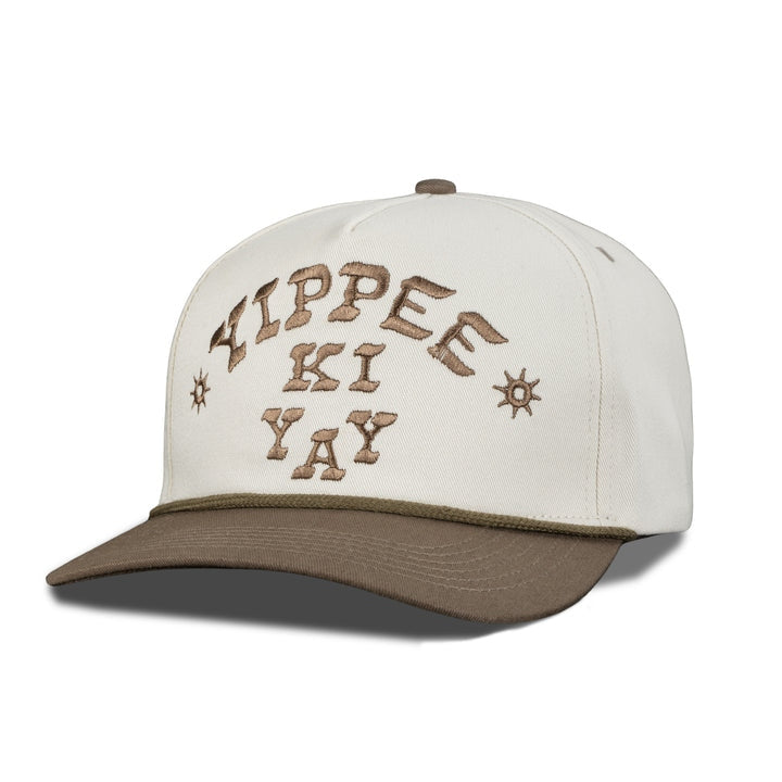 Yippee Ki Yay Hat in Cream/Brown