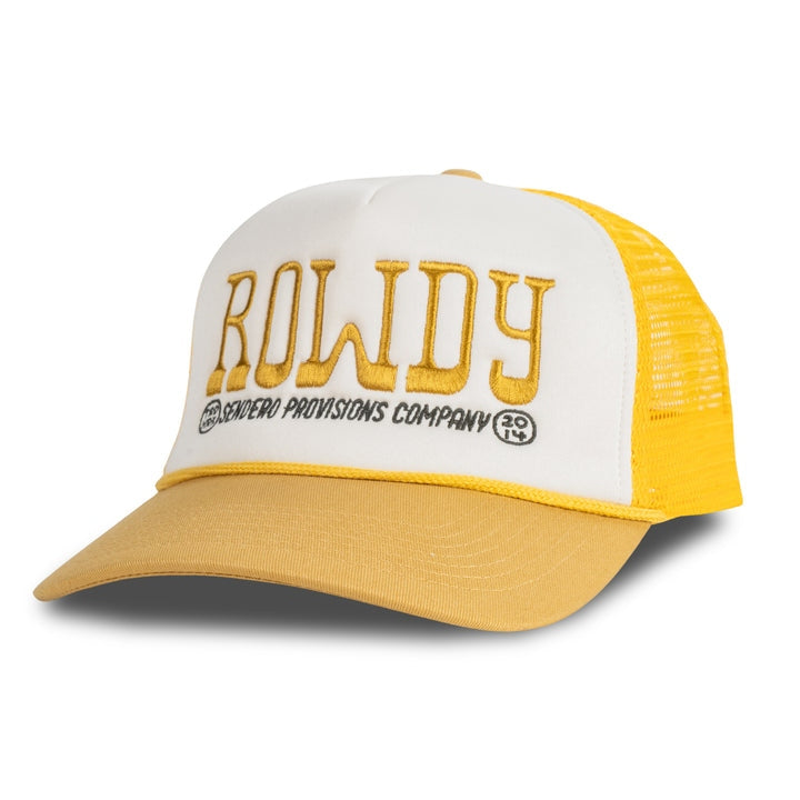 Rowdy Hat in White and Yellow