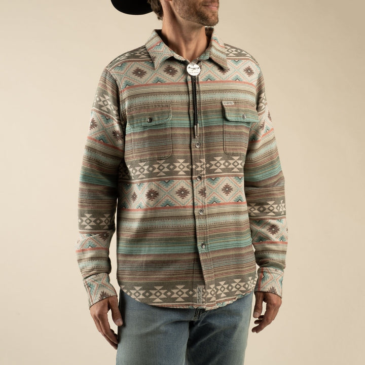 Boquillas Long Sleeve Shirt in Green/Clay