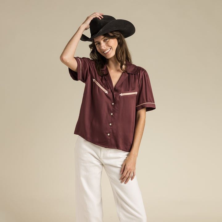 Cheyenne Western Shirt in Zinfandel