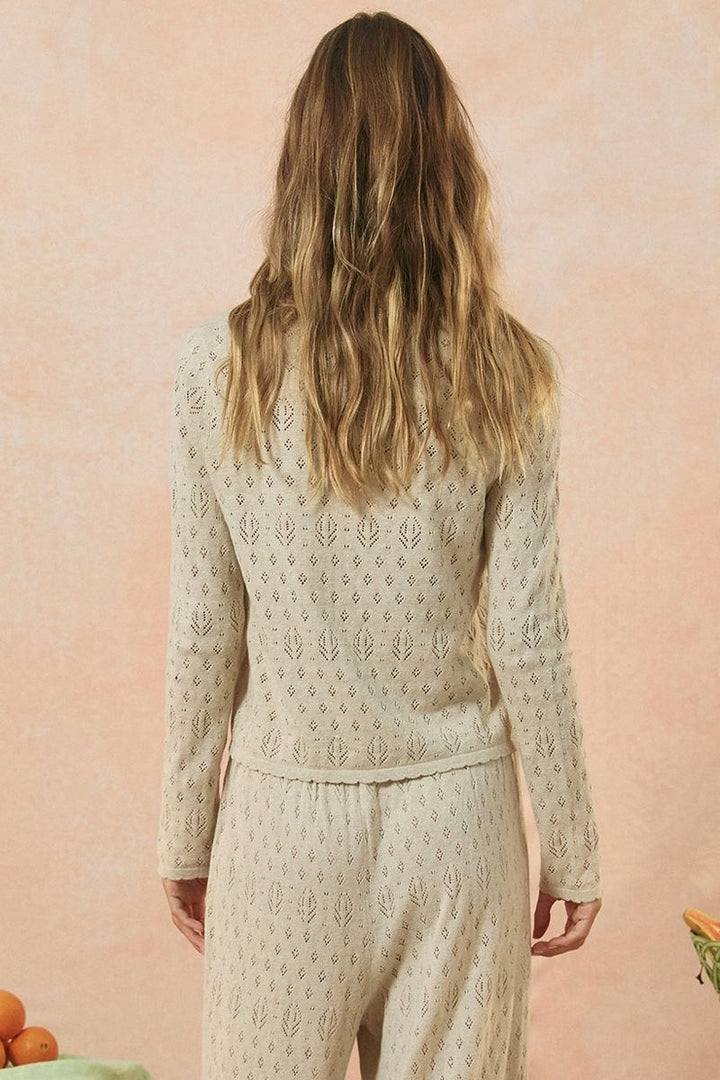 Rhodes Knit Cardigan in Sand