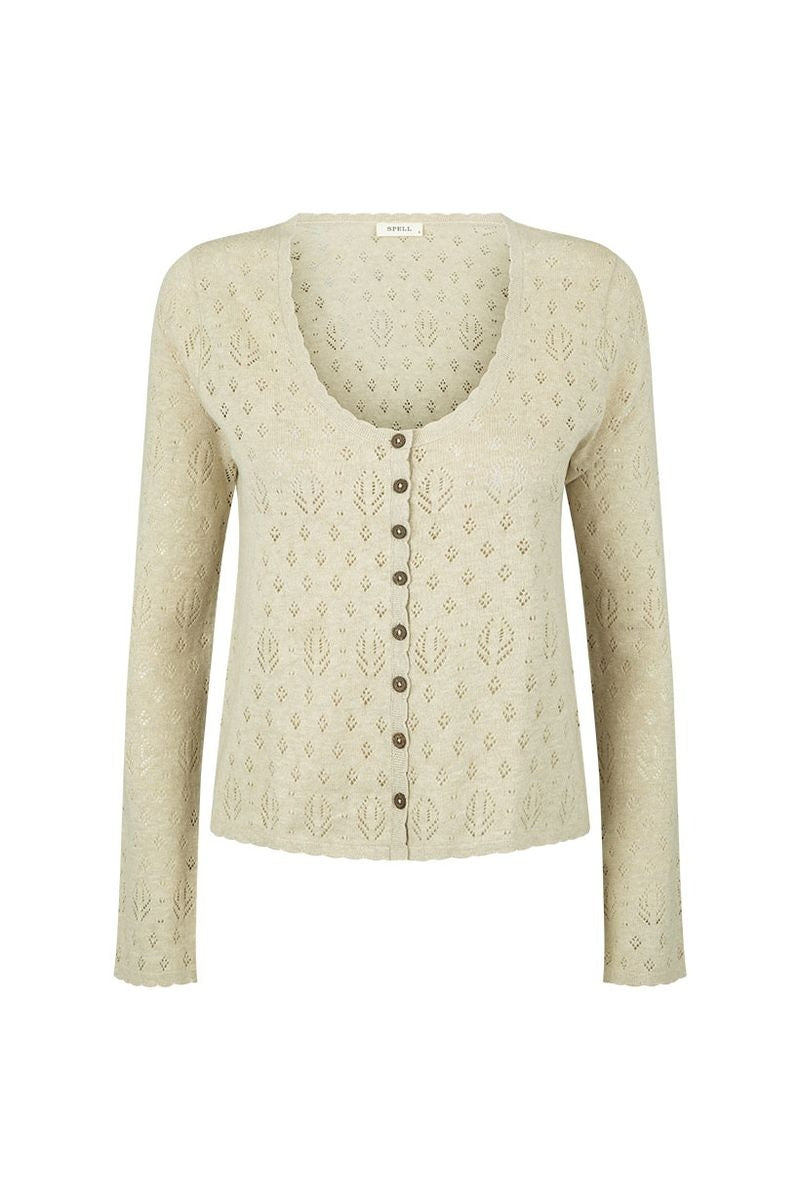 Rhodes Knit Cardigan in Sand