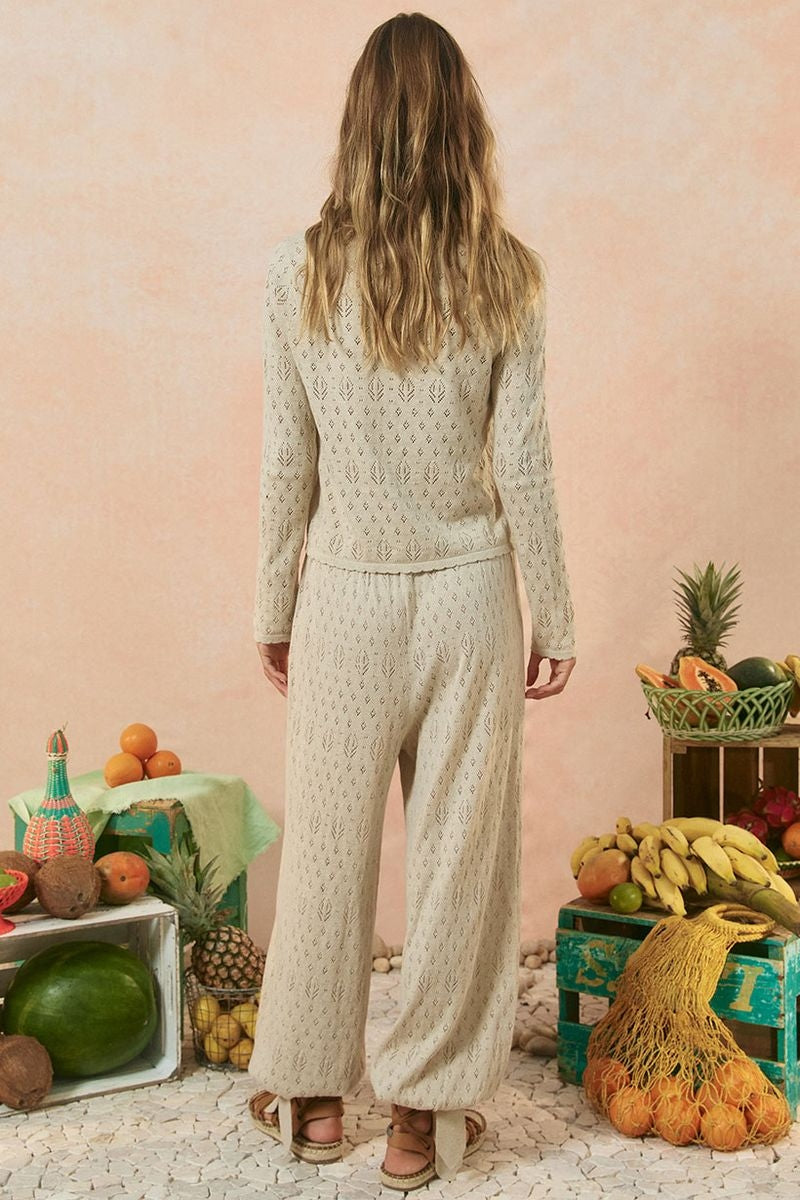 Rhodes Knit Harem Pant in Sand
