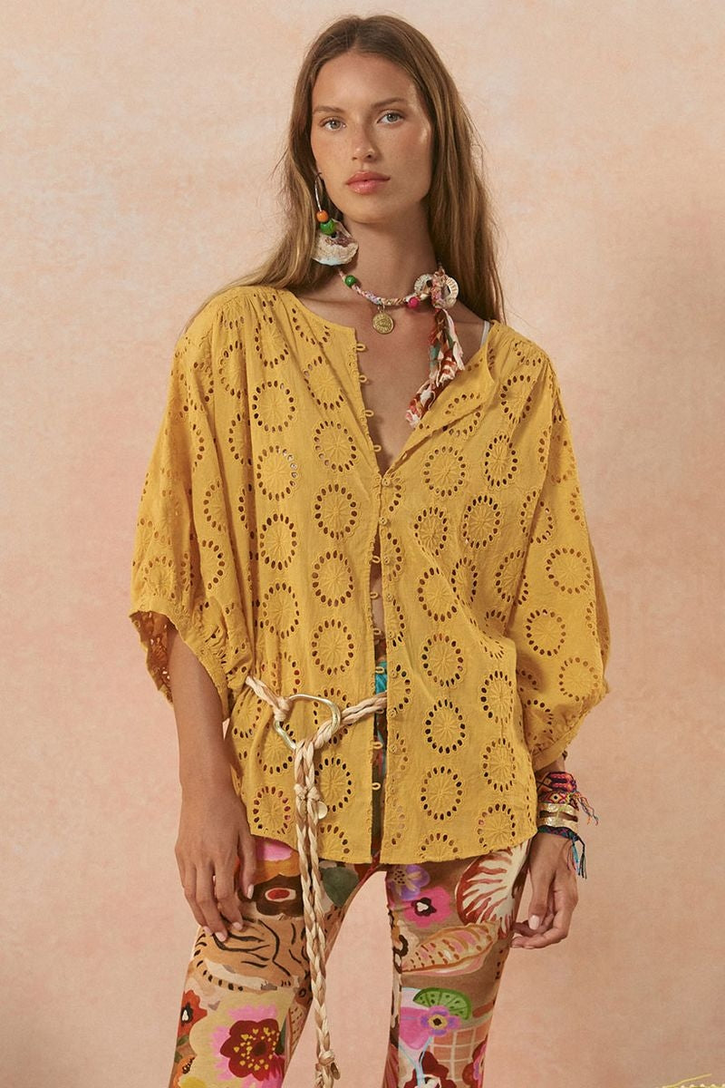 Yaya Lace Blouse in Golden Sun