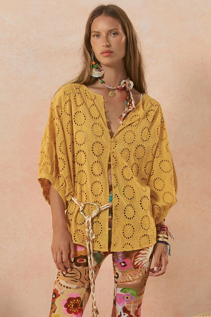 Yaya Lace Blouse in Golden Sun