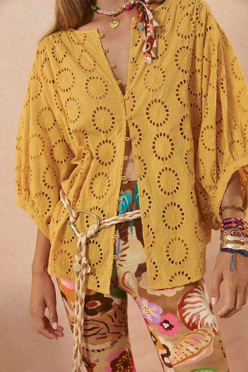 Yaya Lace Blouse in Golden Sun