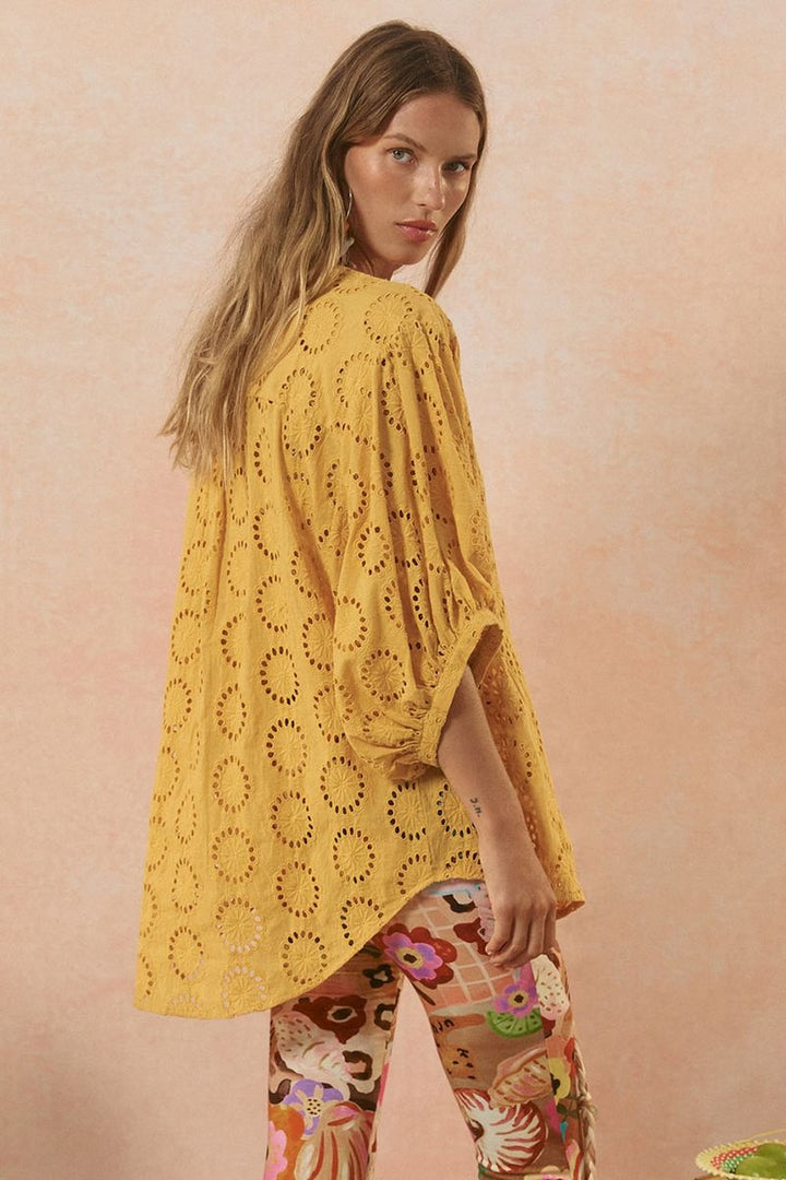 Yaya Lace Blouse in Golden Sun
