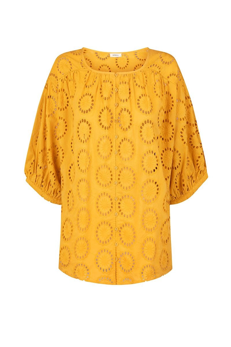 Yaya Lace Blouse in Golden Sun