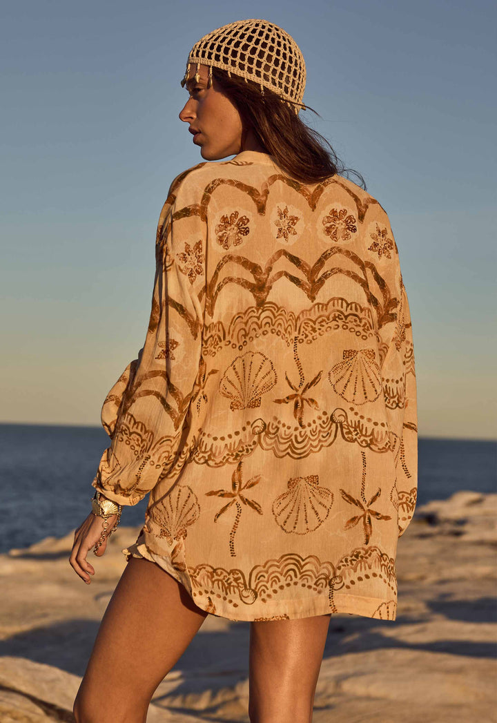 Mermaid Cove Shirt Tan