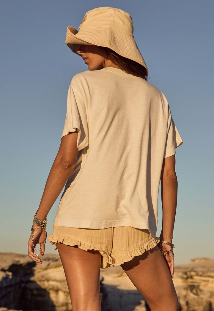 Mermaid Cove Applique Tee White Sands