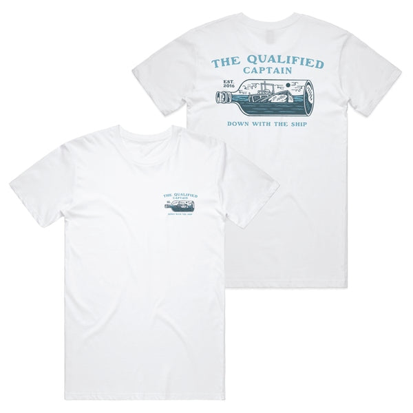 Mayday in A Bottle Tee in White