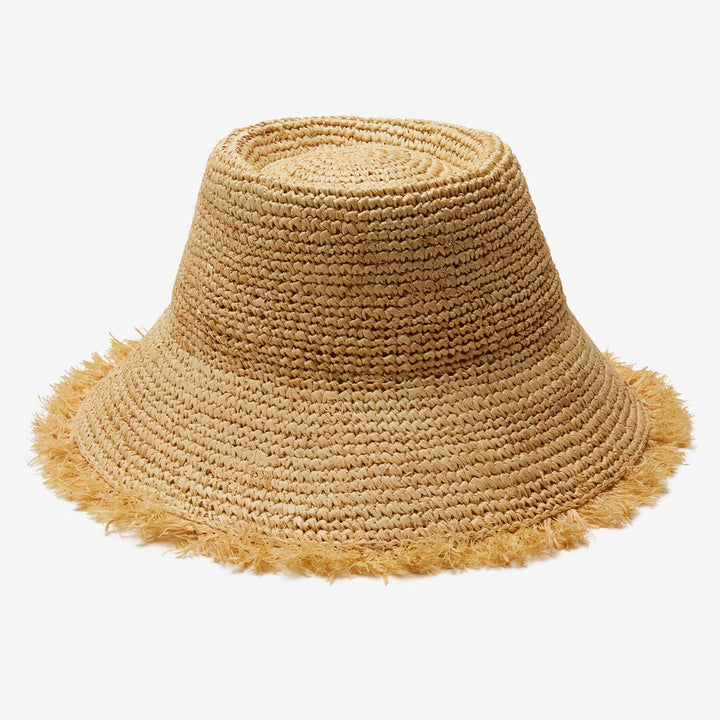 Bora Bora Raffia Bucket in Natural