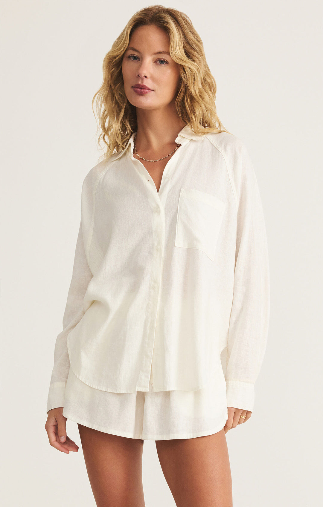 The Perfect Linen Top in White