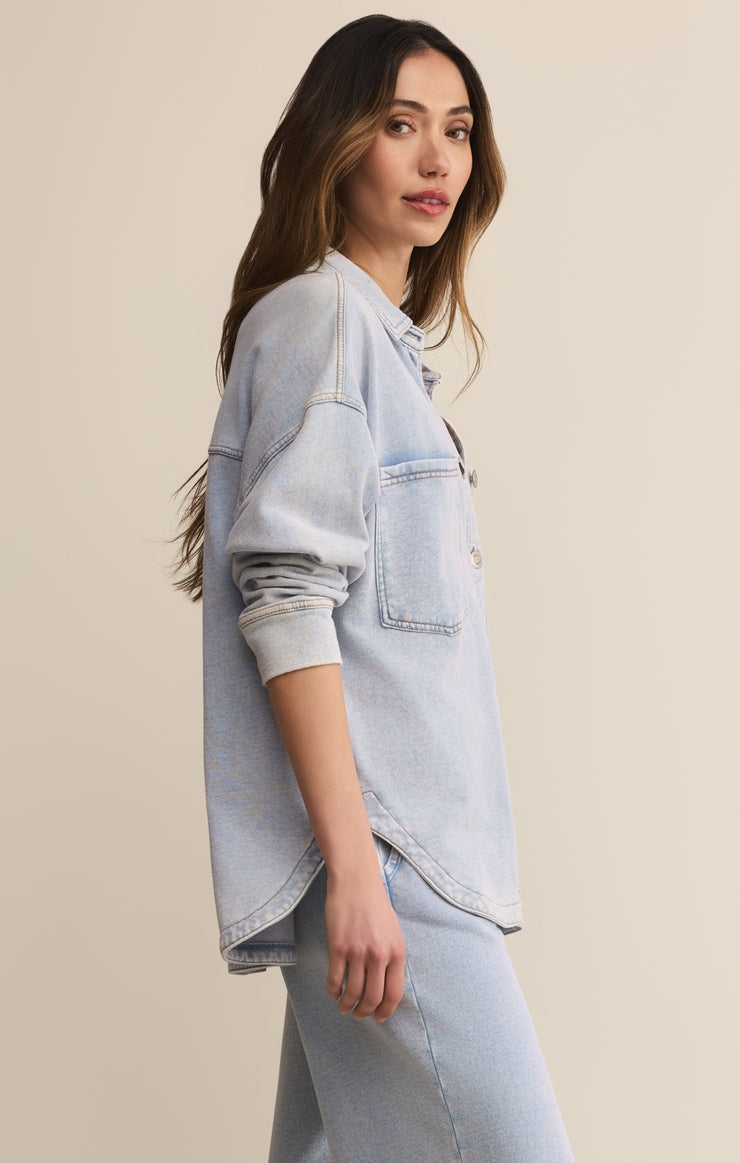 All Day Knit Denim Jacket in Washed Indigo