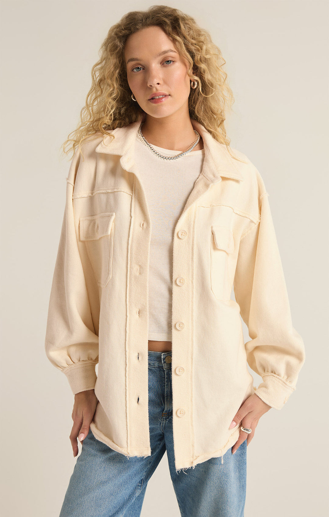 Abbott Longline Jacket in Sea Salt