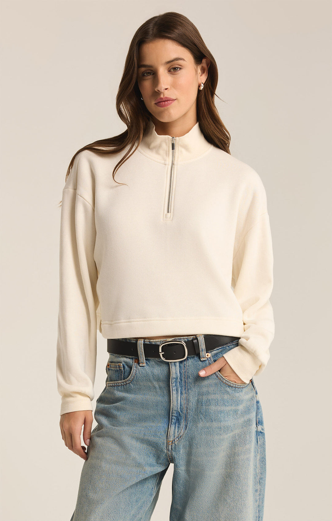 Feeling the Moment Sweatshirt in Sea Salt