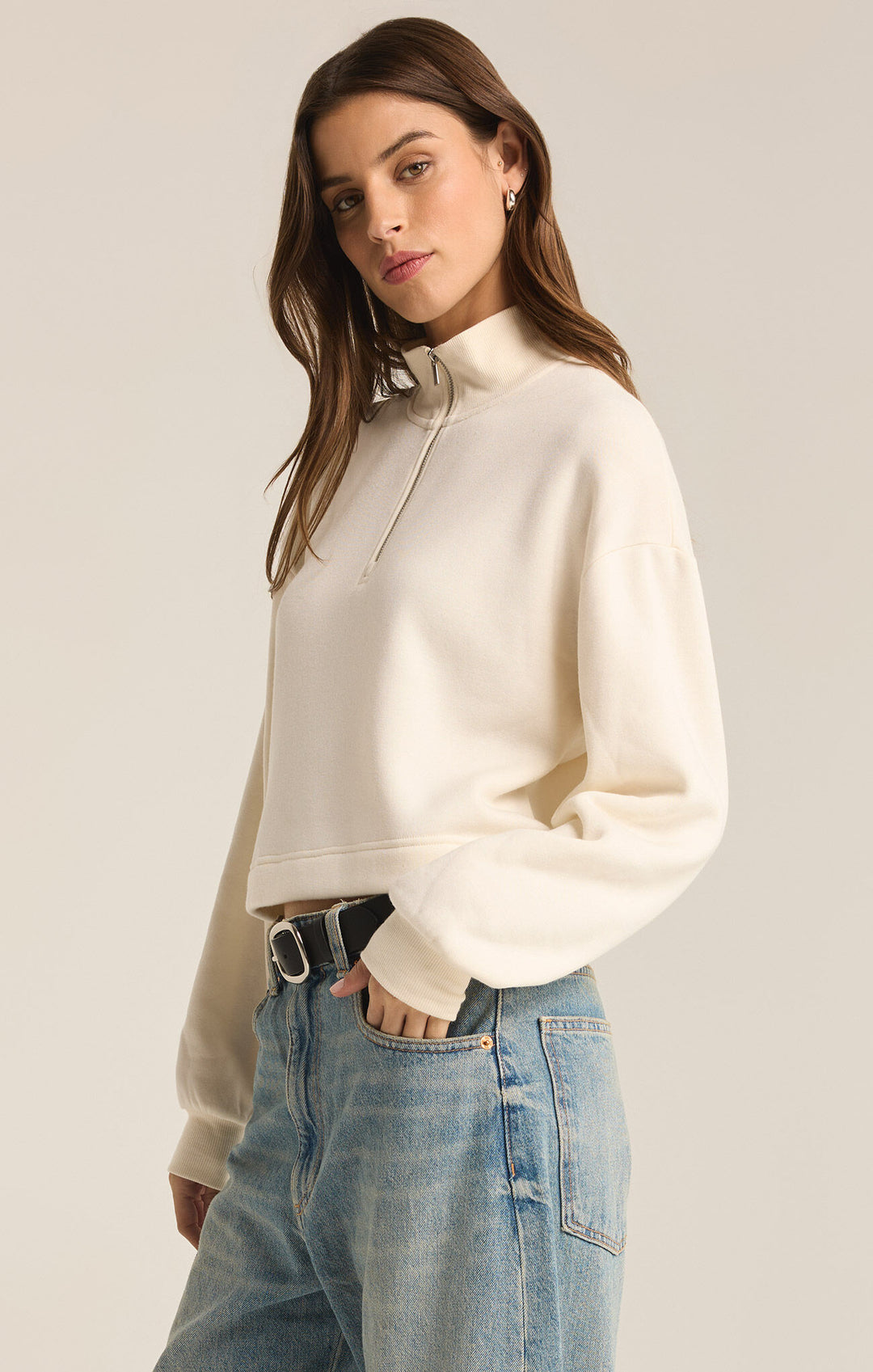 Feeling the Moment Sweatshirt in Sea Salt