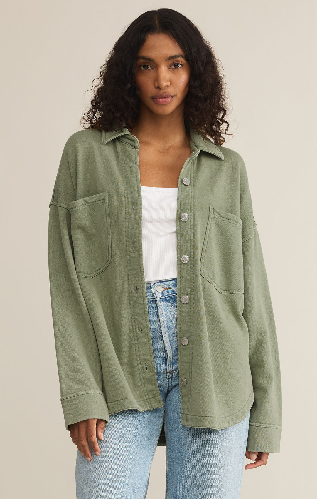 All Day Knit Jacket in Avocado